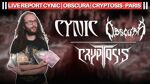 Live Report - Cynic / Obscura / Cryptosis - Paris, Petit Bain - 15/03/2024